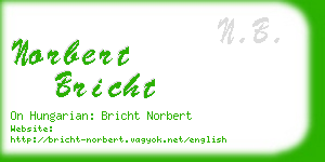 norbert bricht business card